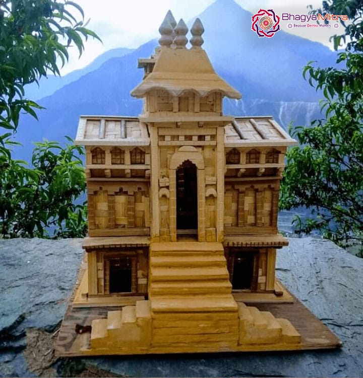 Badrinath Temple Showpiece (Bamboo & Ringaal)